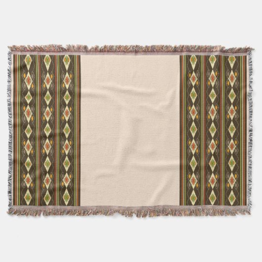 Ethiopian Tebeb Pattern スローブランケット (正面)