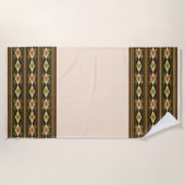 Ethiopian Tebeb Pattern ビーチタオル (正面)