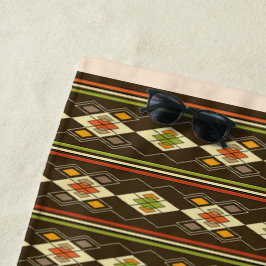 Ethiopian Tebeb Pattern ビーチタオル