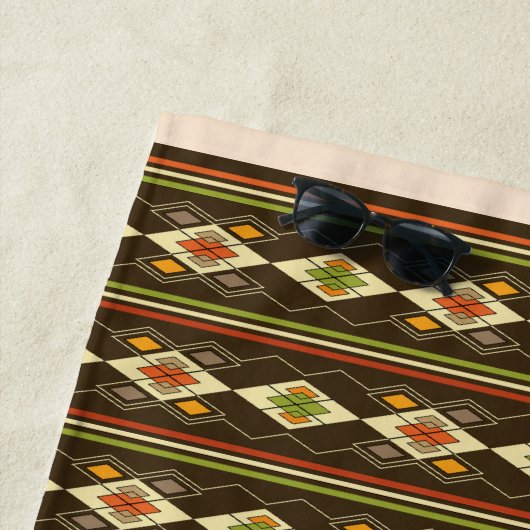 Ethiopian Tebeb Pattern ビーチタオル (インサイチュ)