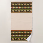 Ethiopian Tebeb Pattern ビーチタオル (正面)