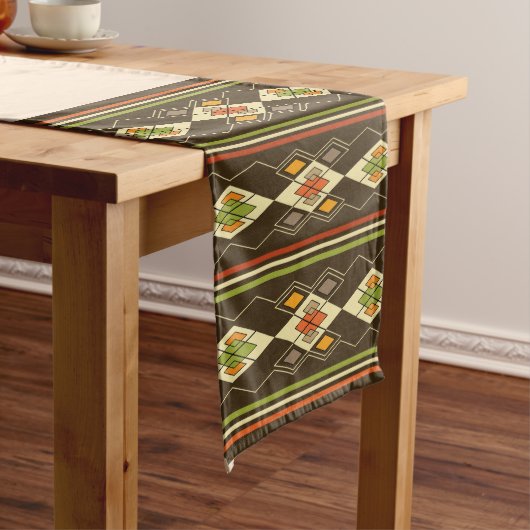 Ethiopian Tebeb Pattern ミディアムテーブルランナー (インサイチュ)
