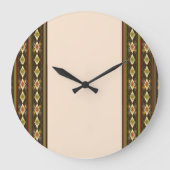 Ethiopian Tebeb Pattern ラージ壁時計 (正面)