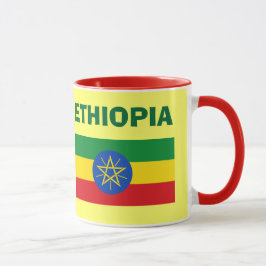 Ethiopiav-とコード旗のマグ マグカップ