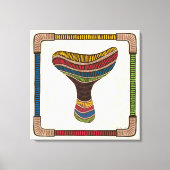 Ethnic Abstract Mushroom キャンバスプリント (正面)