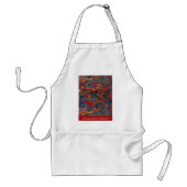 Ethnic Boho Colorful Pattern Red Blue & Gold スタンダードエプロン (正面)