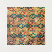 Ethnic boho grunge old pattern. Tribal art print.  タペストリー (正面(横))