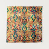 Ethnic boho grunge old pattern. Tribal art print. タペストリー (正面)