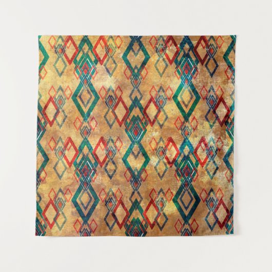 Ethnic boho grunge old pattern. Tribal art print.  タペストリー (正面)