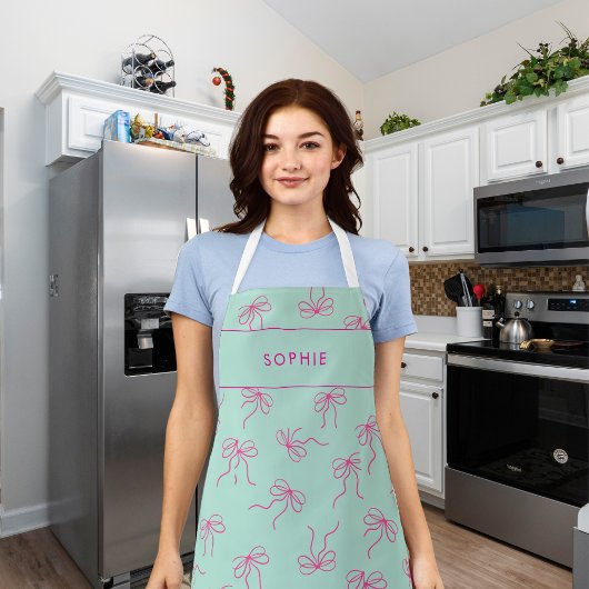 Ethnic Bows and Coquette Christmas Inspired Trendy エプロン