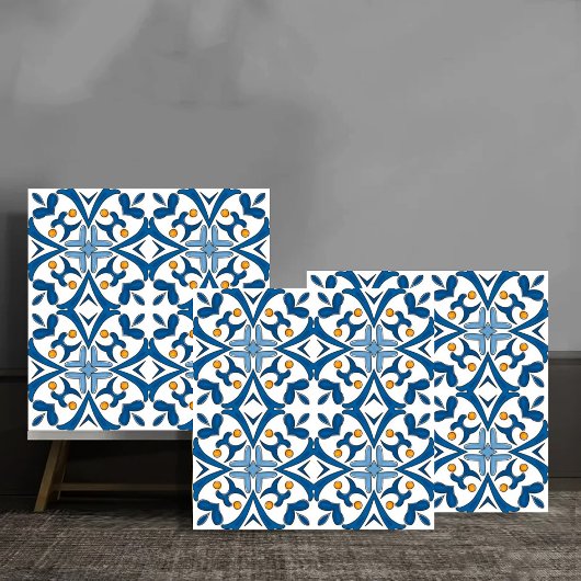 Ethnic ceramic tile in portuguese タイル