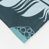 Ethnic feathers seamless pattern フリースブランケット (角)