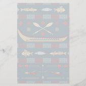 Ethnic Fishing Pattern 便箋 (正面)