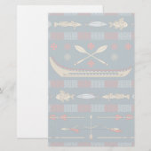 Ethnic Fishing Pattern 便箋 (正面/裏面)