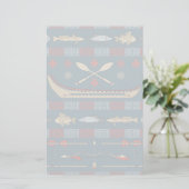 Ethnic Fishing Pattern 便箋 (スタンド正面)