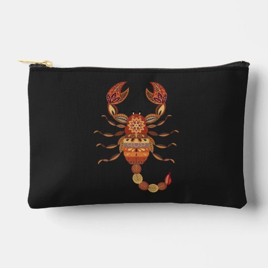 Ethnic Floral Scorpion アクセサリーポーチ (正面)