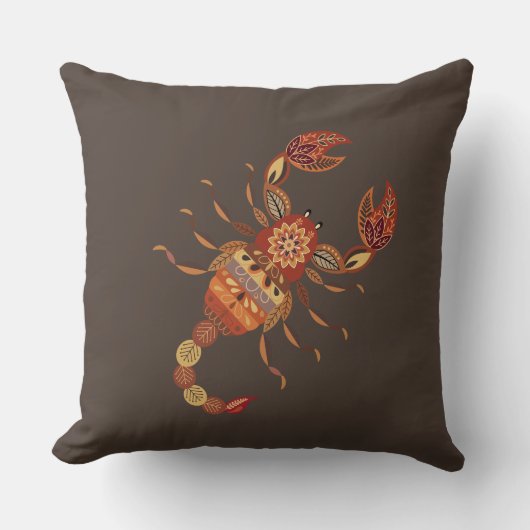 Ethnic Floral Scorpion クッション (正面)