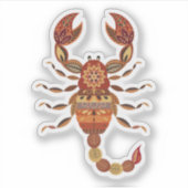 Ethnic Floral Scorpion シール (正面)