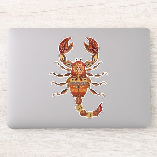 Ethnic Floral Scorpion シール (コンピューター)