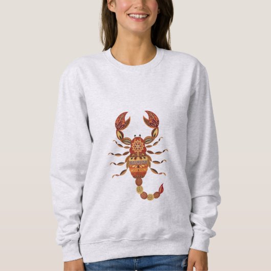 Ethnic Floral Scorpion スウェットシャツ (正面)
