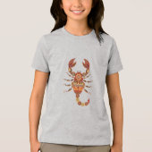 Ethnic Floral Scorpion トライブレンドTシャツ (正面)