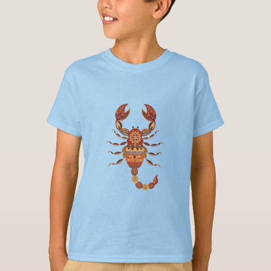 Ethnic Floral Scorpion Tシャツ (正面)