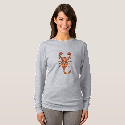 Ethnic Floral Scorpion Tシャツ (正面フル)