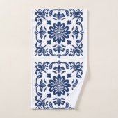 Ethnic folk ceramic tile in talavera style バスタオルセット (ハンドタオル)