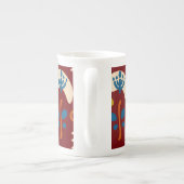 Ethnic Folk Floral Pattern ボーンチャイナマグカップ (裏面)