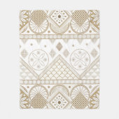 Ethnic Geometric Floral Tribal Seamless Pattern 2 フリースブランケット (正面)
