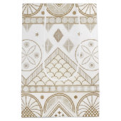 Ethnic Geometric Floral Tribal Seamless Pattern 2 ミディアムペーパーバッグ (裏面)