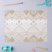 Ethnic Geometric Floral Tribal Seamless Pattern 2 薄葉紙 (クラフト)