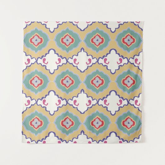 Ethnic ikat chevron pattern background Traditional タペストリー (正面)
