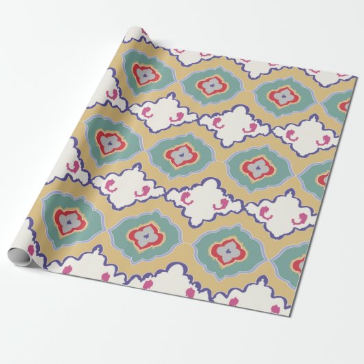Ethnic ikat chevron pattern background Traditional ラッピングペーパー (アンロールド)