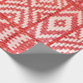 ethnic ornament on natural linen textile ラッピングペーパー (角)
