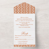 Ethnic Pattern Border Afrocentric Tribal  Wedding オールインワン招待状 (内側)
