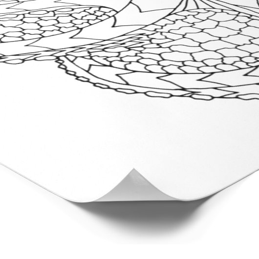 Ethnic Patterned Octopus 2 ポスター (角)