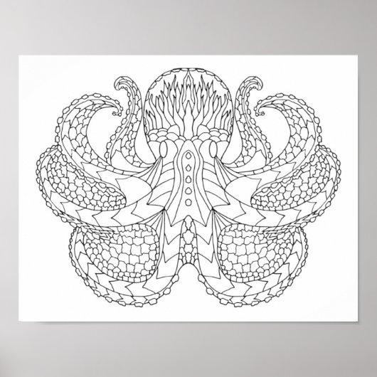 Ethnic Patterned Octopus 2 ポスター (正面)