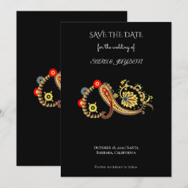 Ethnic Retro Floral – Paisley Mandala Poster Art セーブザデート