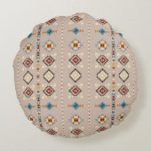 Ethnic seamless pattern ラウンドクッション (裏面)