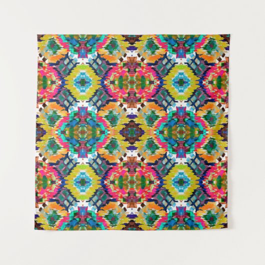 Ethnic seamless pattern. Ethnic boho ornament. Rep タペストリー (正面(横))