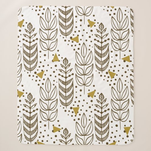 Ethnic seamless pattern with stylish trees. Endles シェルパブランケット (正面)