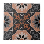 Ethnic Tribal Boho Light Gray And Coffee Tones タイル (正面)