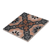 Ethnic Tribal Boho Light Gray And Coffee Tones タイル (側面)