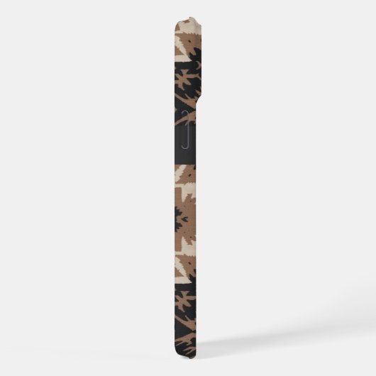 Ethnic Tribal Mudcloth Black & Tan iPhoneケース (右側面)