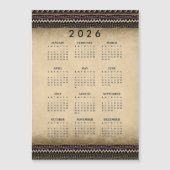 Ethnic Tribal Stripes 2026 Magnetic Card (正面)