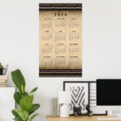 Ethnic Tribal Stripes 2026 Wall Calendar Poster ポスター (ホームオフィス)