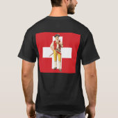 Ethnoのスイスのおもしろいなスイスの天然衣裳Appenzell Tシャツ (裏面)