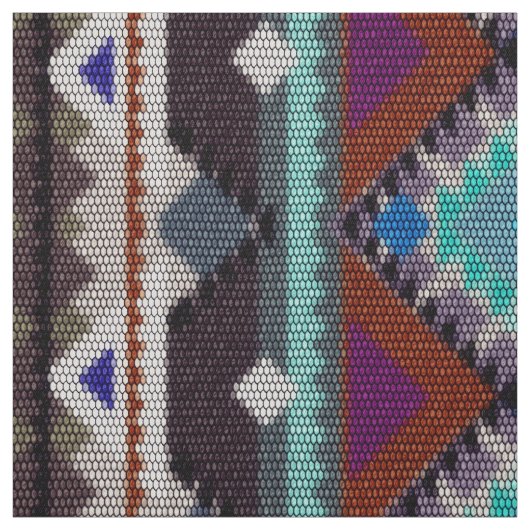 ethnoスタイルのボヘミアのオーナメント、アズテック人 ファブリック (見本)