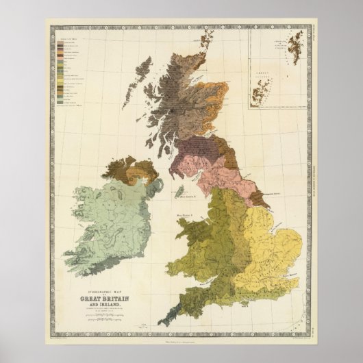 Ethnographic, Gt Brit, Ireland ポスター (正面)